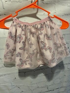 H&M Light Pink Butterfly Tulle Skirt